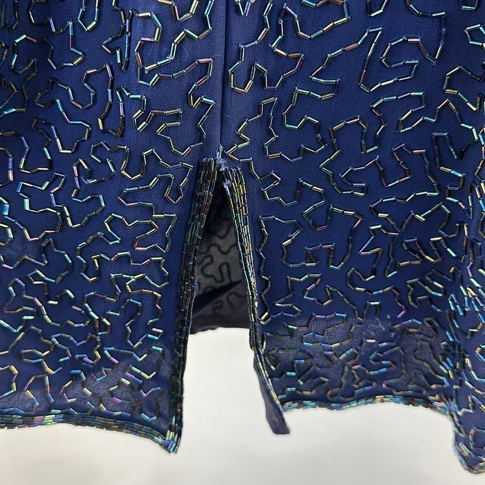 Vintage Lawrence Kazar Beaded Cocktail Dress - Picture 9 of 15